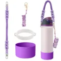 Handmade Woven Water Bottle Strap Compatible with Stanley Cup Silicone Boot Kit - Style 48