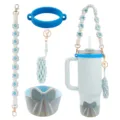 Handmade braided cup strap set with bow silicone boot and pouch for Stanley tumbler accessories. - Style 3
