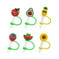 Niedliche Silikon Strohhalm Abdeckungen Frucht Becher Strohhalm Topper Zubehörteile - Stil 14