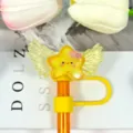Yellow star straw cover with cute wings, acrylic dustproof straw cup topper accessory - Image 36