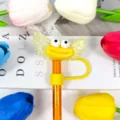 Funny yellow wing straw cover cute acrylic cartoon dust cap reusable drinking straw topper - Figure 52