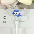 Cute cartoon acrylic wings straw cover dust cap for daily use and drinkware decoration. - Figure 62