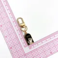 Halloween metal tombstone keychain, spooky skeleton hand ring pendant for car keys and bags. - Tombstone (Gold Hook) / Black