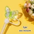 Graziosa copertura per cannuccia a farfalla iridescente per tazza Stanley tappo antipolvere accessorio - Stile 7
