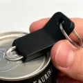 Plastic beer bottle opener keychain portable pop can opener tool for daily outdoor use convenience - Black