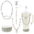 Glänzendes Strass Tumbler Zubehör Set mit Silikonstiefel, Strohhalmdeckel und Ketten. - Set 1