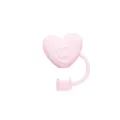 Simpatico copristraw in silicone rosa con cuore tappo antipolvere per bicchiere carino - 10mm / Cuore Rosa Lettera 10mm