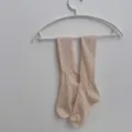 Women's beige slouch long socks, soft cotton thin hosiery for spring and summer daily wear. - Light Pink Orange
