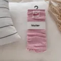 Pink knit leg warmers cozy Japanese style cute Lolita warm socks for women winter fashion apparel. - Korean Pink