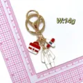 Cute medical theme metal keychain with doctor coat first aid kit charms 14g accessory - White