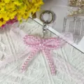 Handgemachte Perlen Schleife Schlüsselanhänger süß Spitze Anhänger Tasche Charm Accessoire. - Stil 1