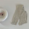Chaussettes hautes côtelées, bas longs unicolores décontractés pour femmes neuf. - Taille unique / Gris-Beige