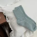 Thickened cashmere speckled mid-calf socks for women, cozy winter warm wool slouch socks. - One Size / Light Blue
