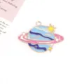 Metalen geemailleerde planeet hanger bedel DIY sieraden maken ketting oorbellen - 1# Blauwe Planeet