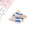 Emaille Neptunus planeet metaal bedel hanger voor DIY ketting oorbellen sieraden maken accessoires. - 3# Donkerblauwe planeet
