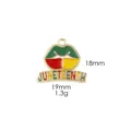 Enamel lip pendant detail, Juneteenth theme charm for DIY necklace or keychain accessories. - Lips