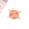 Planet enamel alloy pendant DIY accessory for stylish necklaces, earrings, and charming bracelets. - 11# Cross Ribbon Planet