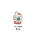 Christmas alloy enamel snow globe pendant detail view, ideal for DIY bracelet and necklace. - 6# Crystal Ball