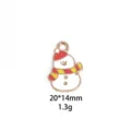 Christmas snowman alloy enamel pendant DIY bracelet necklace jewelry accessories charm decoration - 13# Snowman