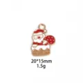 Christmas Santa enamel metal pendant charm for DIY bracelet necklace jewelry making - 9# Chimney Santa
