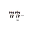 Detailopname van schattige zwart-witte kat emaille legering hangers voor DIY, 22x15mm - 1# Zwarte staande kat