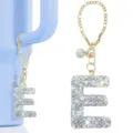 Glitzernde Strass Buchstabe E Tassen Anhänger und Schlüsselanhänger für Trinkflasche. - Buchstabe E