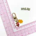 Cute Christmas gingerbread man stocking metal keychain bag hanging ornament holiday gift - S2 Christmas Sock & Gingerbread Man