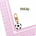Zinc alloy sports soccer ball keychain pendant stylish metal bag charm for daily use and diy. - Football