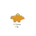 Leuke cartoon dinosaurus legering bedel hanger detailweergave, perfect voor sieraden maken. - 3# Oranje stekelige dinosauriër