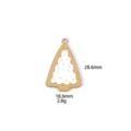 Christmas tree zinc alloy pendant DIY jewelry charm enamel gold tone holiday accessory - 6# White Tree