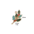 Christmas holly leaf alloy charm pendant detail shot, enamel drop oil jewelry accessory. - 8# Green