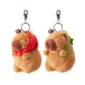 Schattige capybara pluche sleutelhanger met aardbei en schildpad varianten tas hanger. - Stijl 1 (Enkel)