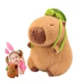 Capybara pluche schattige cavia knuffeldier met schildpad hoed zacht speelgoed cadeau - Schildpad Hoed Stijl