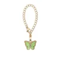 Joli porte-clés papillon vert avec strass et chaîne dorée pour accessoire de sac. - BL004 Vert