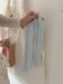 Summer ice silk lyocell leg warmers breathable sun protection blue footless calf socks. - One Size / Light Blue
