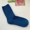 Einfarbige gerippte Damensocken aus bequemer Baumwolle, ideal für den täglichen Freizeitlook. - Einheitsgröße / Dunkelblau