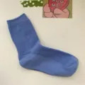 Chaussettes en coton côtelé de couleur unie pour femmes, usage quotidien, style décontracté. - Taille unique / Bleu Nil