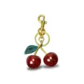 Red glitter cherry keychain cute metal bag charm gold hardware keyring for women handbag - Style 5
