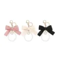 Cute pearl bow keychain for women, stylish hanging accessory for car keys and bags in 3 colors. - Style 5
