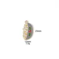 DIY Christmas half-moon pendant charm zinc alloy necklace keychain accessory 23x12mm - 14# Bowl