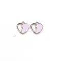 DIY lega ciondoli cuore rosa charms per orecchini fatti a mano accessori per creazione gioielli - 15*14mm / Rosa