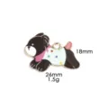 Süßer Cartoon Hund Zinklegierung Anhänger mit bunten Punkten, 26x18mm, leichtes Accessoire. - 10#