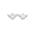 Pearlized heart wings alloy charm details for DIY jewelry making, cute earrings, and necklace pendant. - Blue Wings