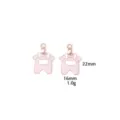 Lega di zinco rosa neonato tutina forma DIY gioielli ciondoli pendente per collana fai - Vestiti Rosa
