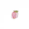 Prachtig handgemaakt glazen tulp hanger detail voor DIY sieraden maken en handwerk projecten. - Rood