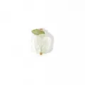 Handmade glass flower pendant DIY accessory detail shot, elegant green tulip hanging charm. - Green