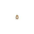Cute brown and white enamel teddy bear charm pendant for DIY jewelry and crafts design - Brown