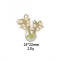 Alloy enamel flower test tube pendant charm for DIY bracelet and necklace jewelry making. - 3# Lantern Flower Potted Plant