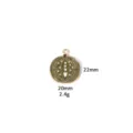 Green pumpkin metal charm pendant DIY jewelry accessory 20x22mm lightweight craft finding - Green Painted Pumpkin