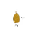 Zinc alloy Thanksgiving pumpkin pendant DIY jewelry charm, 29x16mm, for necklace keychain. - Yellow Enamel Pumpkin